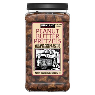 PEANUT BUTTER PRETZELS 55 OZ