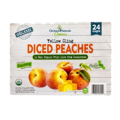 ORG DICED PCH CUPS 24-4Z