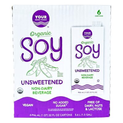 ORG UNSWEET SOY BEV 32 OZ