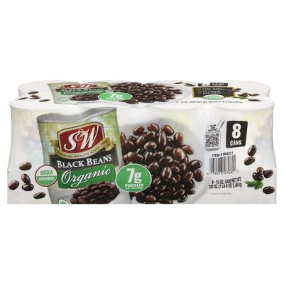 S+W ORGANIC BLACK BEANS 15 OZ