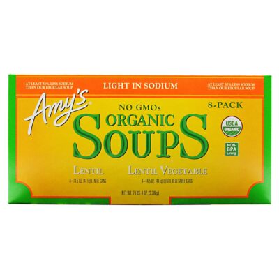 AMY'S ORG. SOUP 8/14.5 OZ