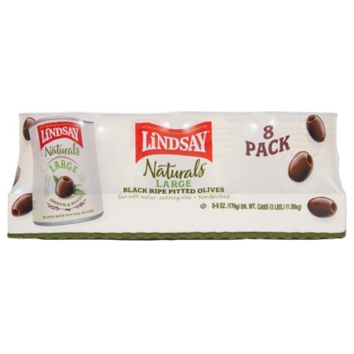 LINDSAY NATURALS LARGE BLACK OLIVES 6 OZ