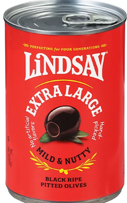 LINDSAY X-LARGE PITTED OLIVE - 6 oz