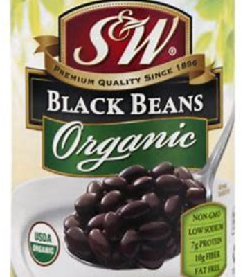 S&W ORGANIC BLACK BEANS 15 OZ
