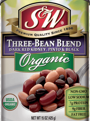 S&W ORGANIC THREE BEAN BLEND 15OZ